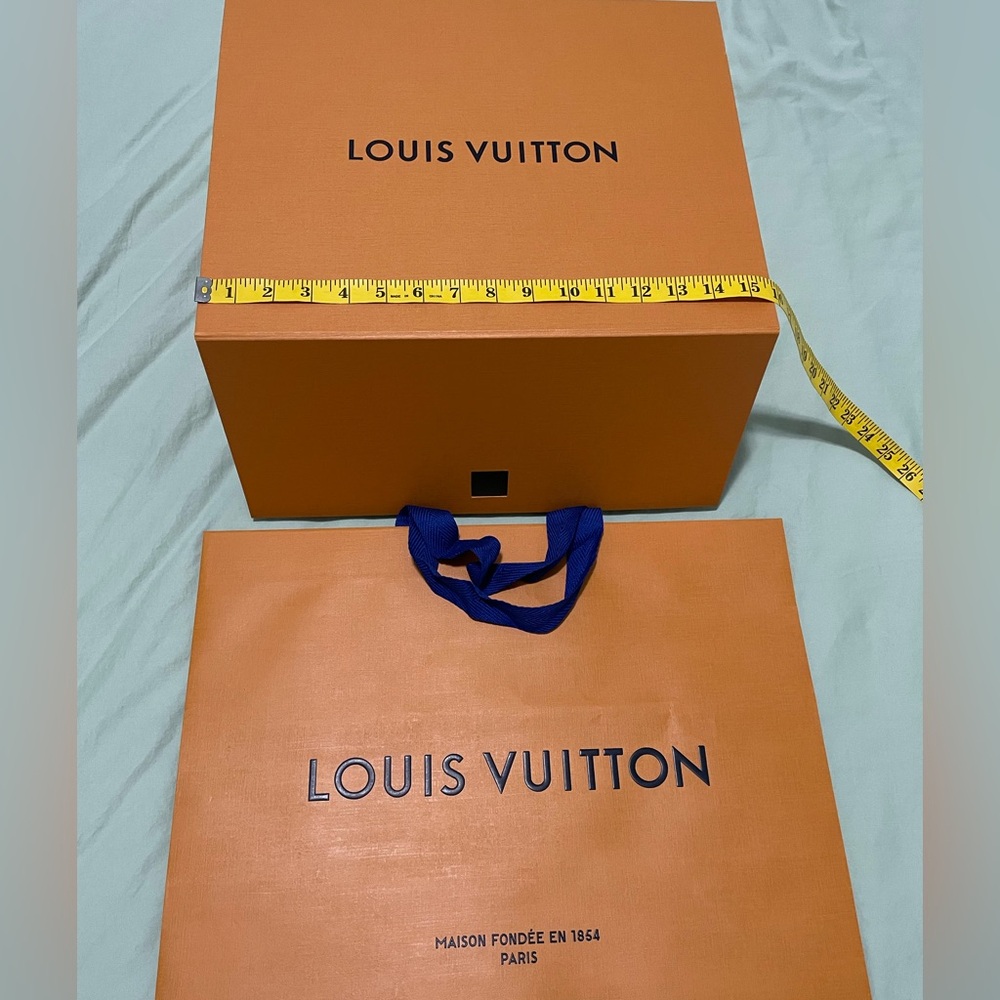 Louis Vuitton Orange Box and Shopping Bag Set